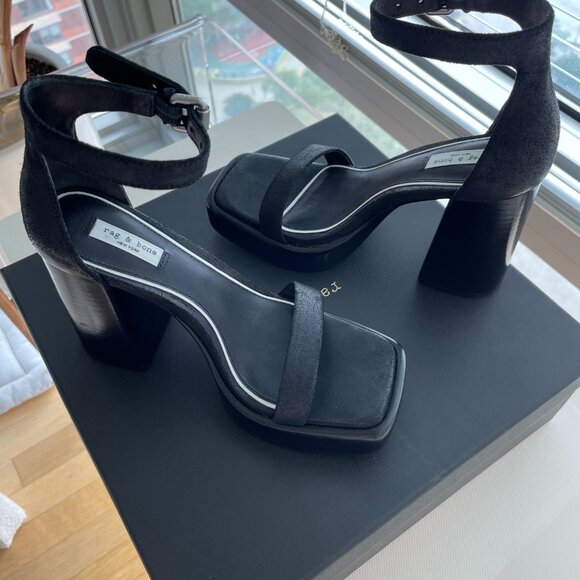RAG & BONE Matrix Ankle Strap Sandals/ Color: Black - Picture 2 of 5
